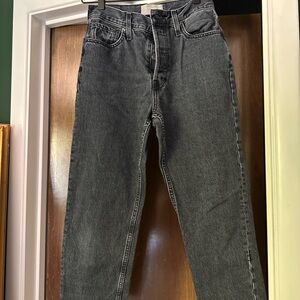 Everlane high waisted black denim jeans